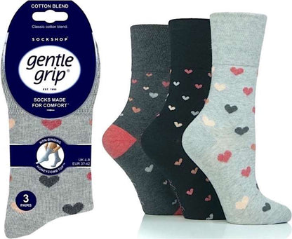 Ladies Gentle Grip Non Binding HoneyComb Loose Top Socks UK 4-8 by SockShop