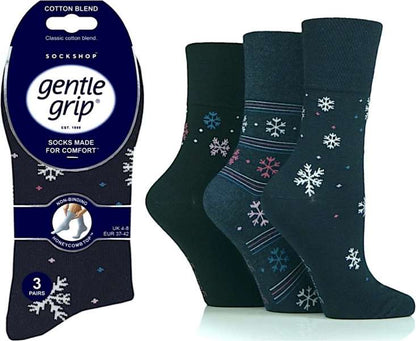 Ladies Gentle Grip Non Binding HoneyComb Loose Top Socks UK 4-8 by SockShop