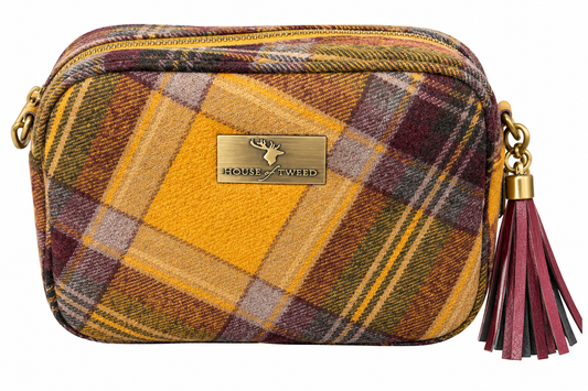 House Of Tweed Yellow Tweed Hand bag