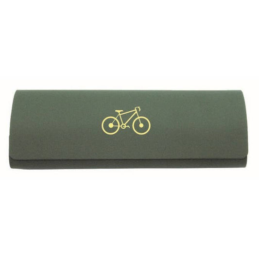 Bicycle Embossed Glasses Case & Cloth