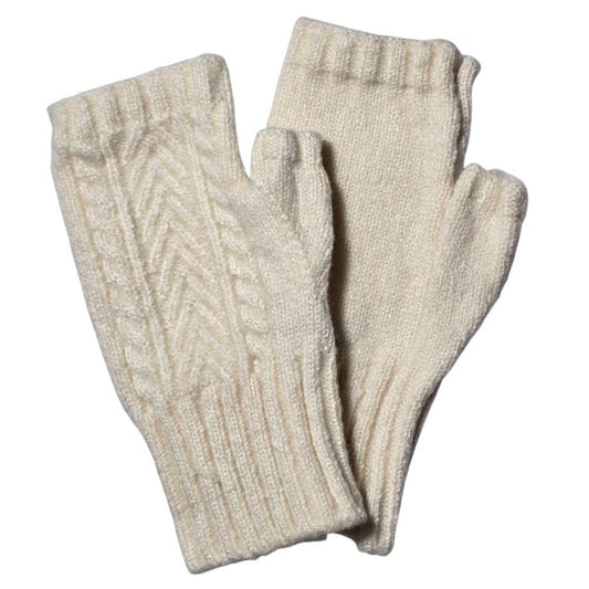 Cashmere Blend Mittens Cream