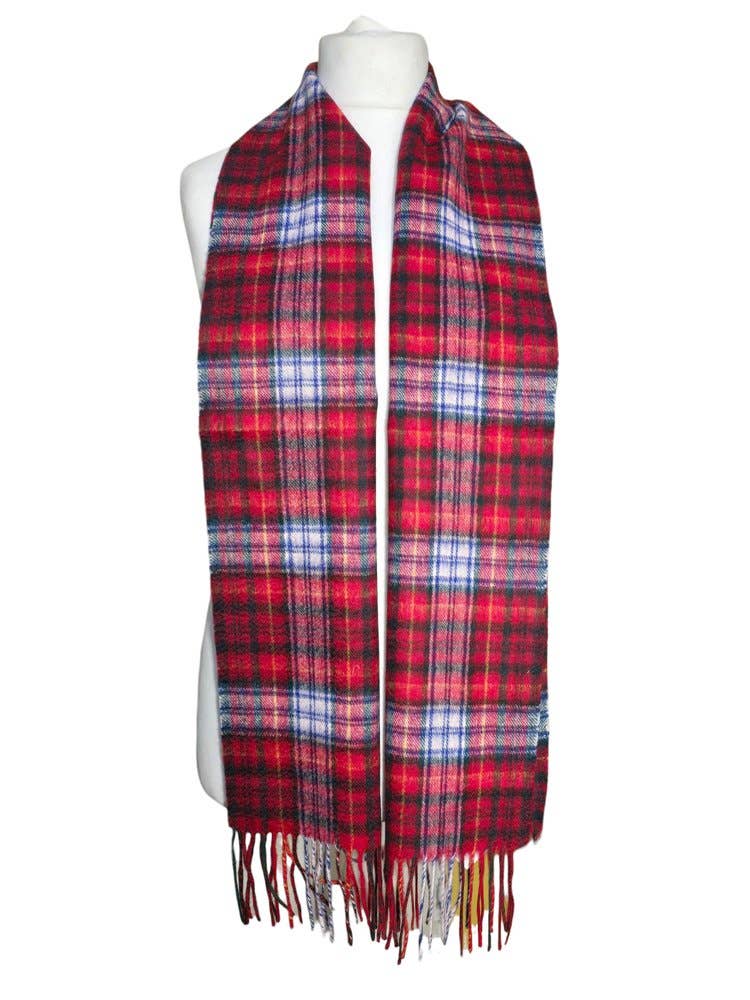 Strathurie Lambswool Ladies Gents Tartan Check Scarf UK MADE