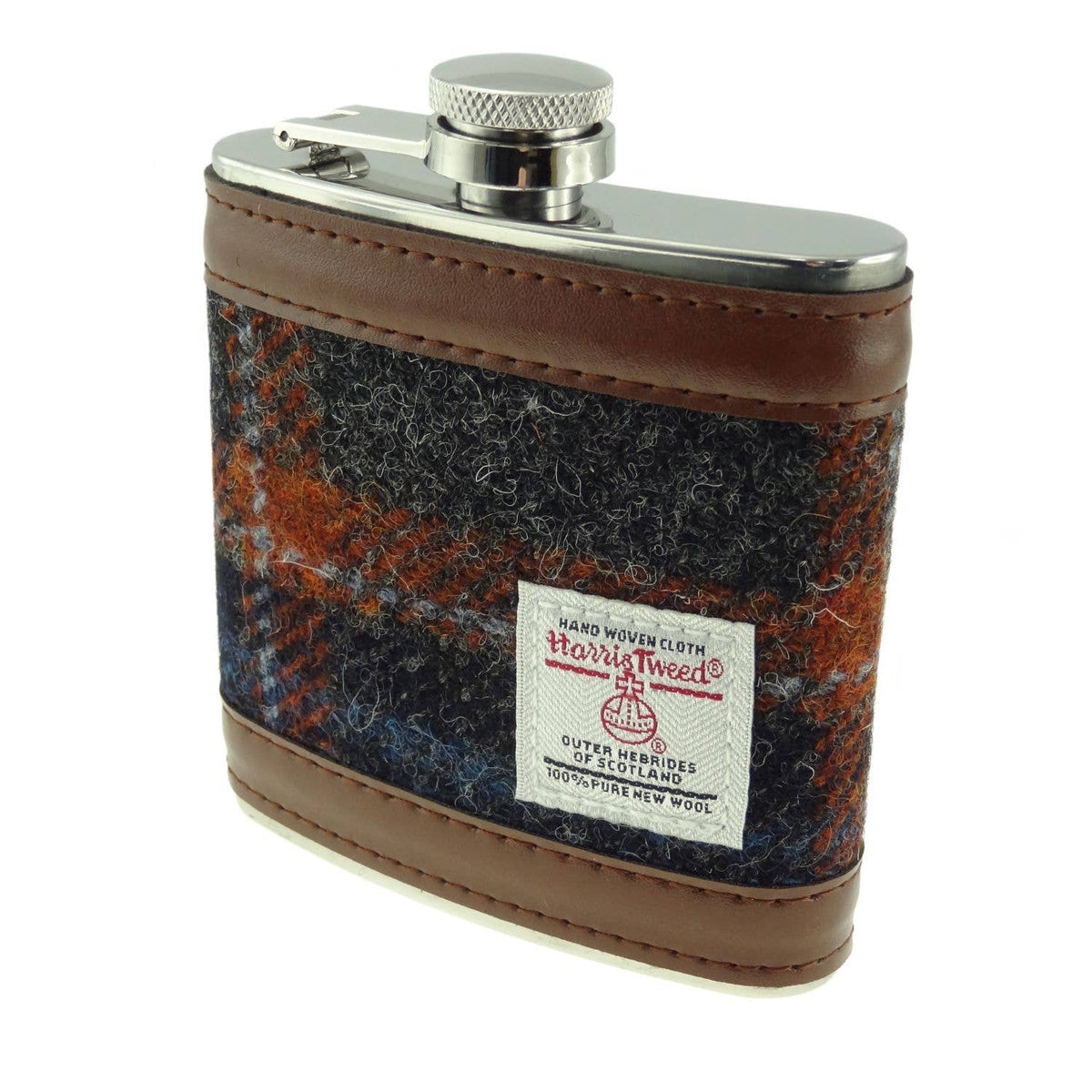 6oz Harris Tweed Hip Flask
