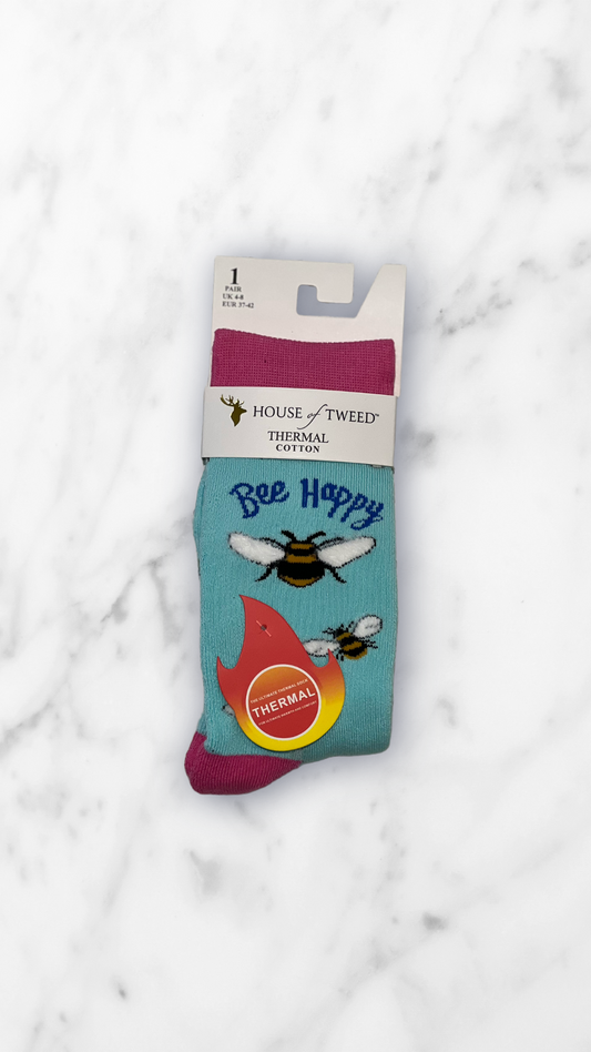 House of Tweed Ladies Thermal Cotton Socks UK 4-8