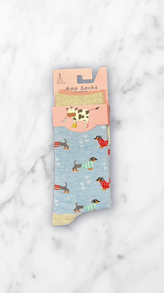 Ladies Moo Socks Bamboo Socks UK 4-8