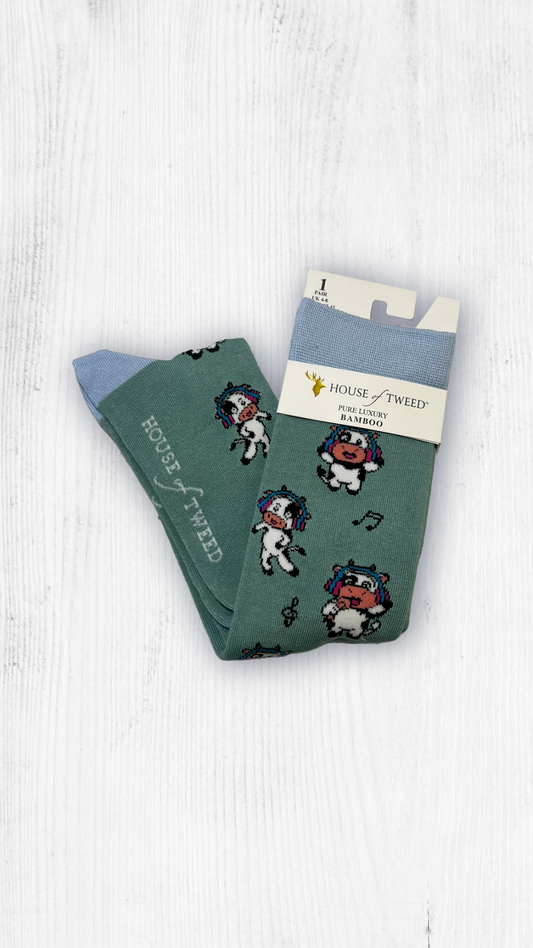 House Of Tweed Ladies  Knee High Bamboo Socks Uk 4-8