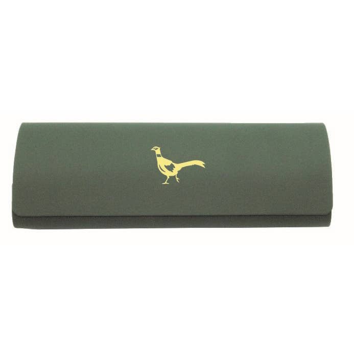 Pheasant Embossed Glasses Case & Cloth