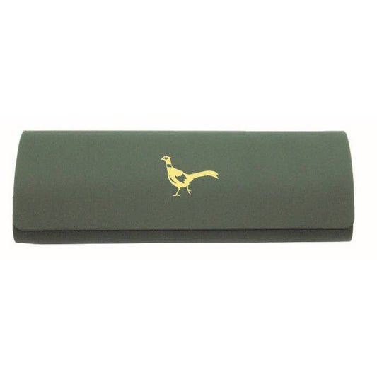 Pheasant Embossed Glasses Case & Cloth