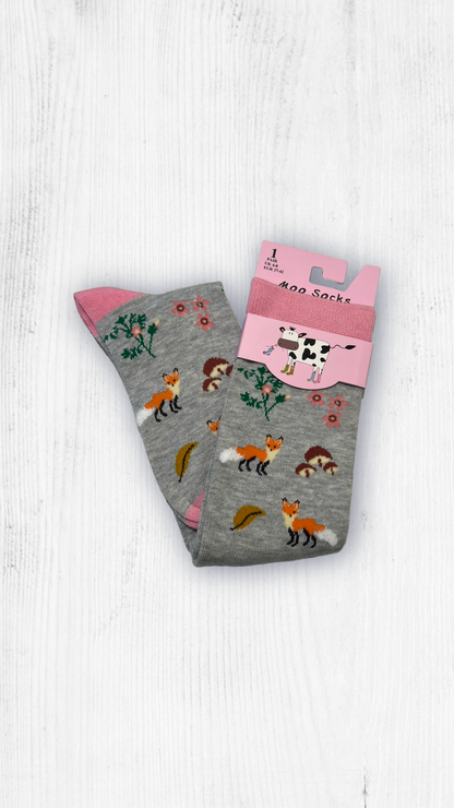 Moo  Ladies Knee High Bamboo Socks Uk 4-8