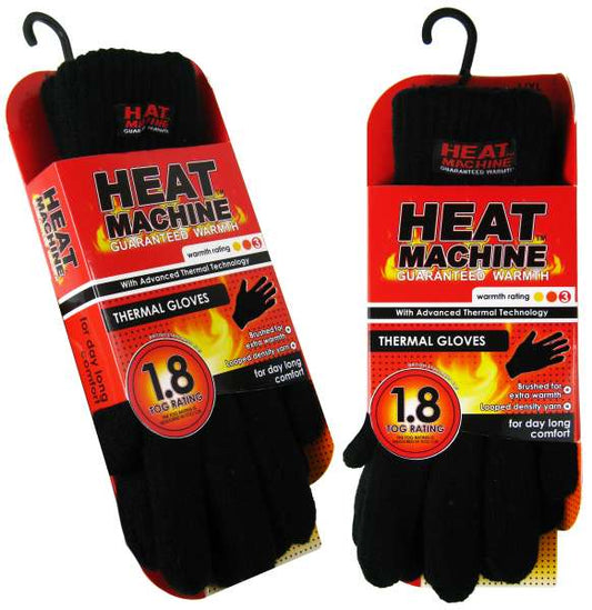 Men's Knitted 1.8 Tog Double Insulated Thermal Gloves by Heat Machine