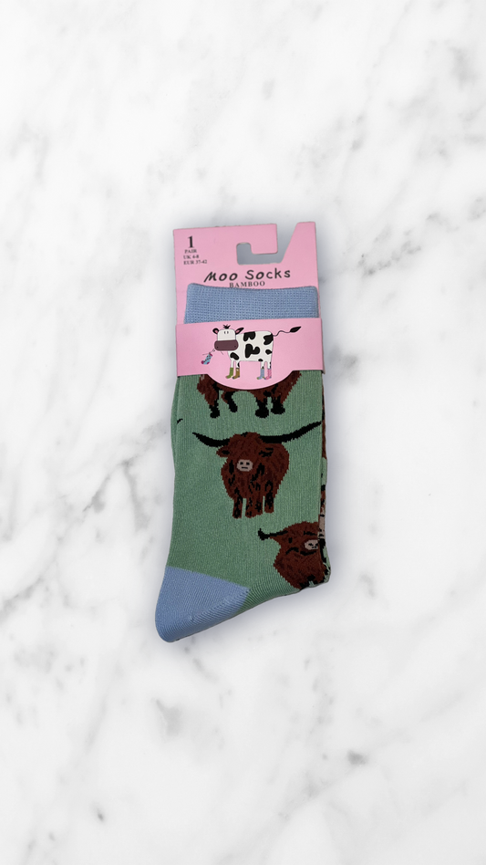 Ladies Moo Socks Bamboo Socks UK 4-8