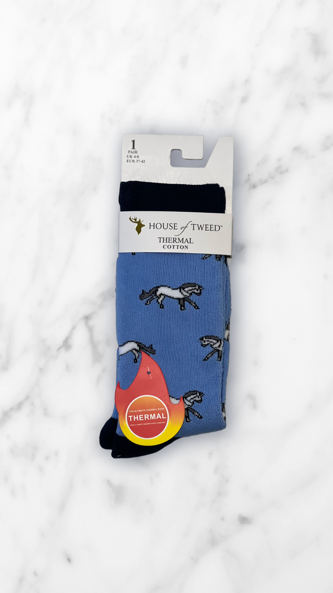 House of Tweed Ladies Thermal Cotton Socks UK 4-8