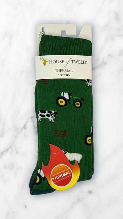 House Of Tweed Mens Thermal Cotton Socks-Winter Warm Outdoor Uk 7-12 (11 designs to choose from)