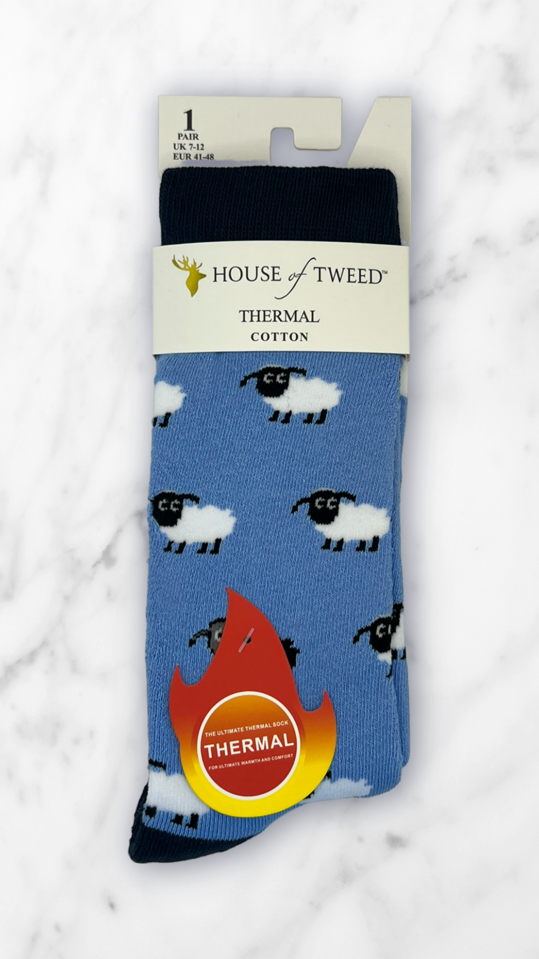House Of Tweed Mens Thermal Cotton Socks-Winter Warm Outdoor Uk 7-12 (11 designs to choose from)