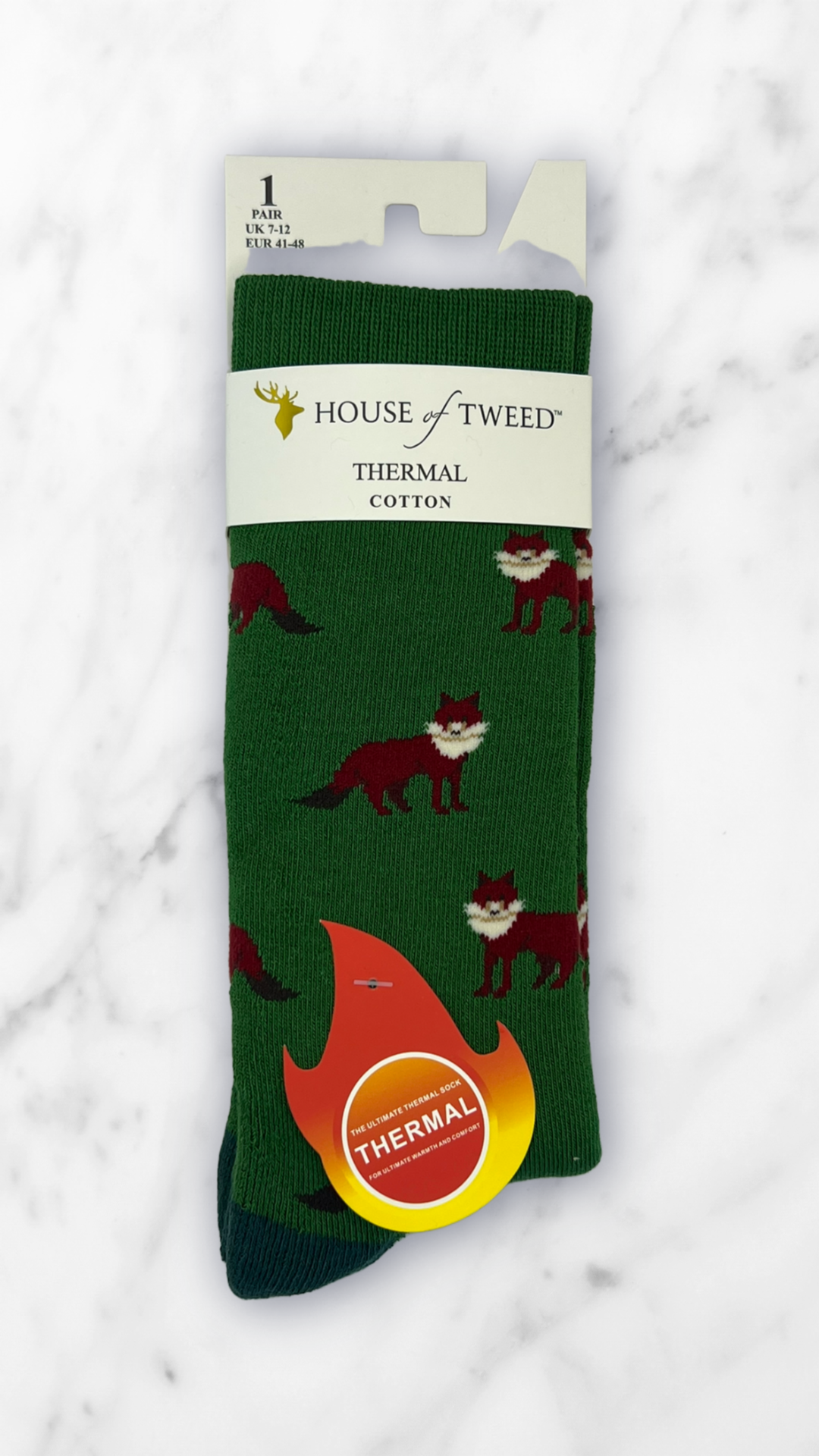 House Of Tweed Mens Thermal Cotton Socks-Winter Warm Outdoor Uk 7-12 (11 designs to choose from)
