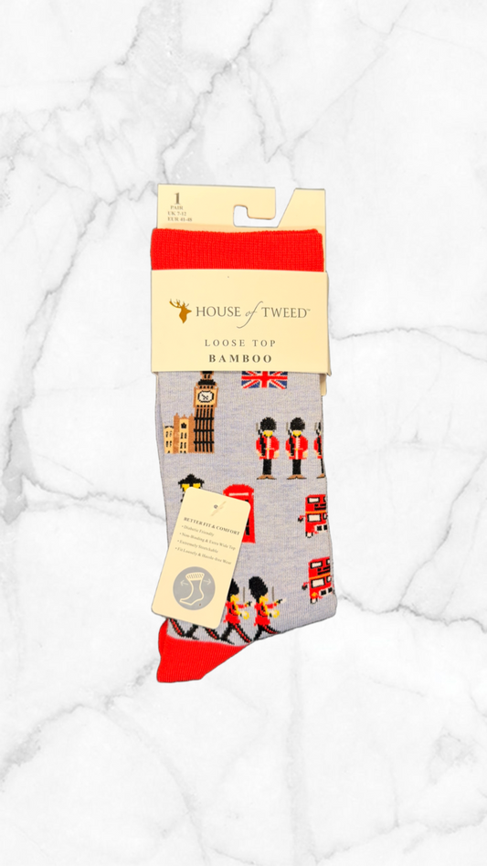Mens House Of Tweed Bamboo Socks UK 7-12 (Loose Fit/Diabetic Friendly)