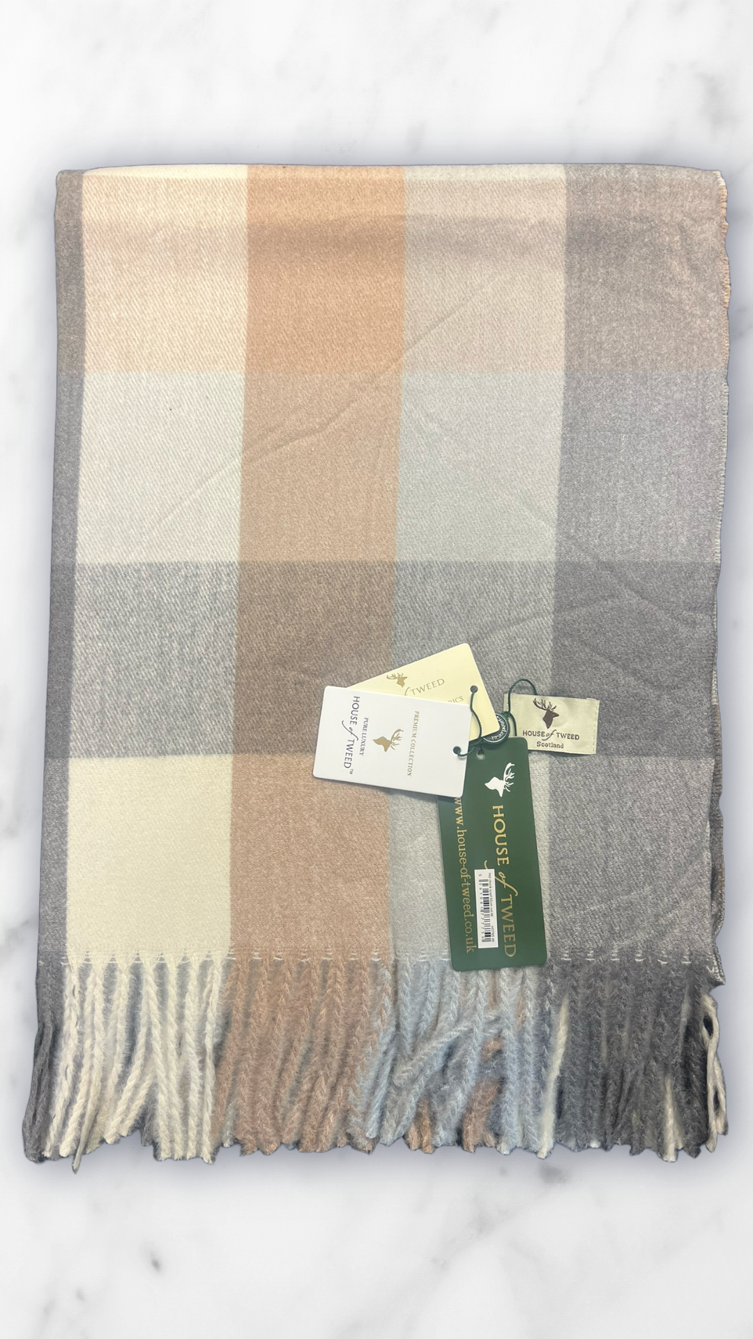 House Of Tweed Tartan Check Scarf