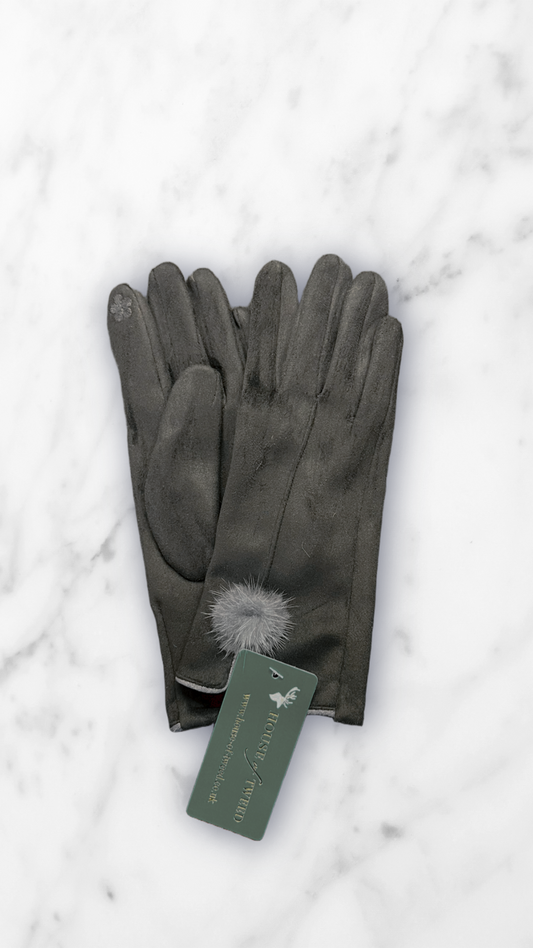 House of Tweed Ladies Luxury Gloves – Black