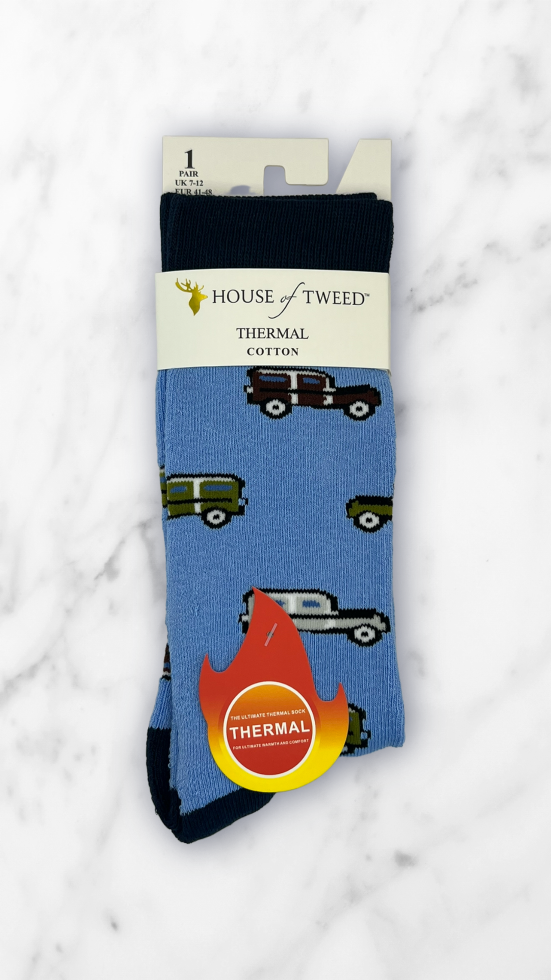 House Of Tweed Mens Thermal Cotton Socks-Winter Warm Outdoor Uk 7-12 (11 designs to choose from)