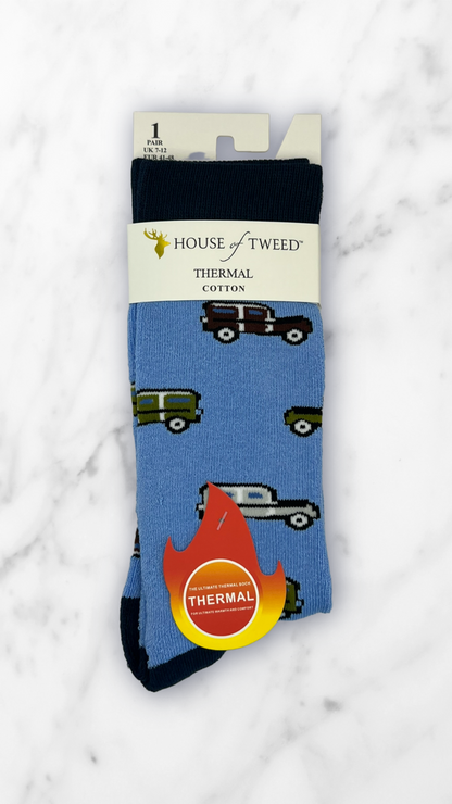 House Of Tweed Mens Thermal Cotton Socks-Winter Warm Outdoor Uk 7-12 (11 designs to choose from)