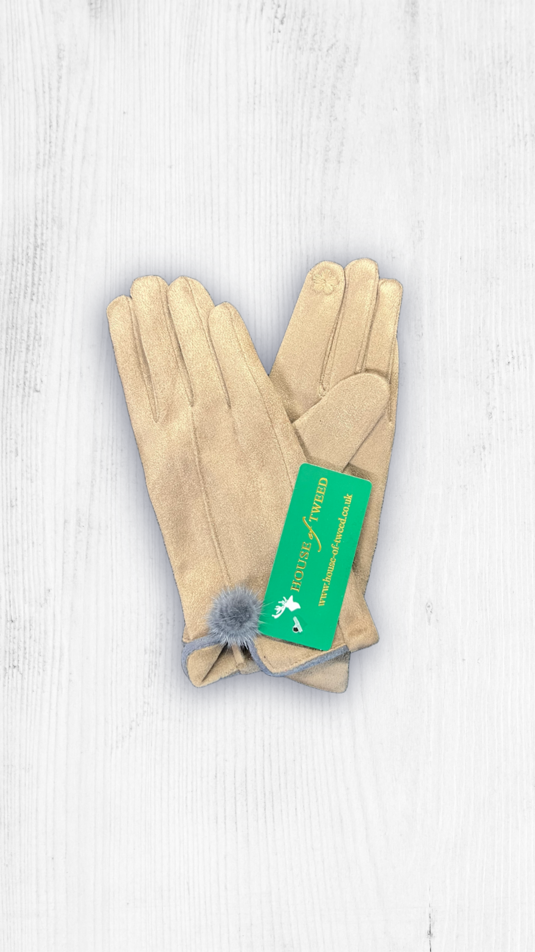 House of Tweed Ladies Luxury Gloves – Beige