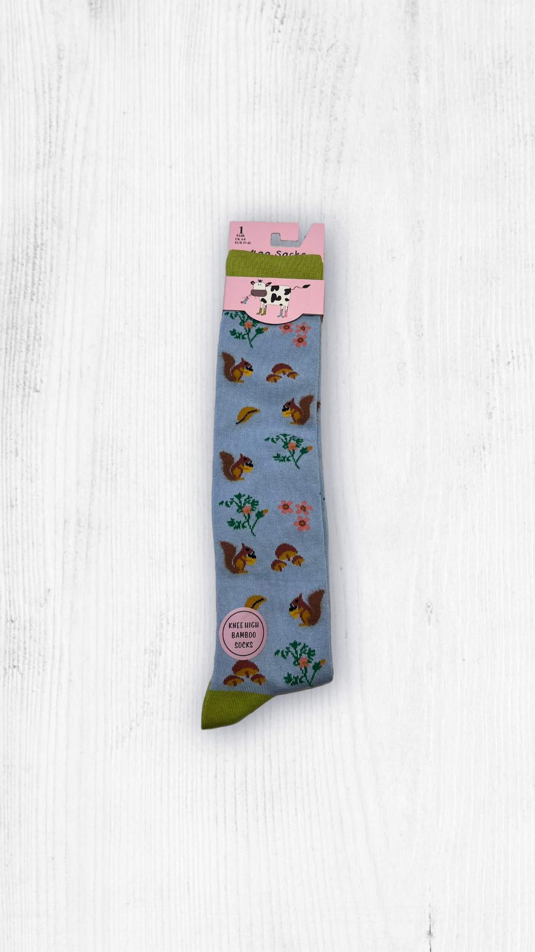 Moo Ladies Knee High Bamboo Socks Uk 4-8