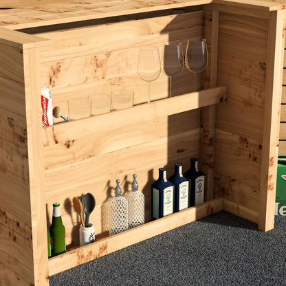 Hand Made Rustic Wooden Garden Bar