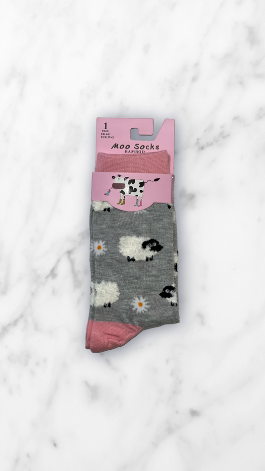 Ladies Moo Socks Bamboo Socks UK 4-8