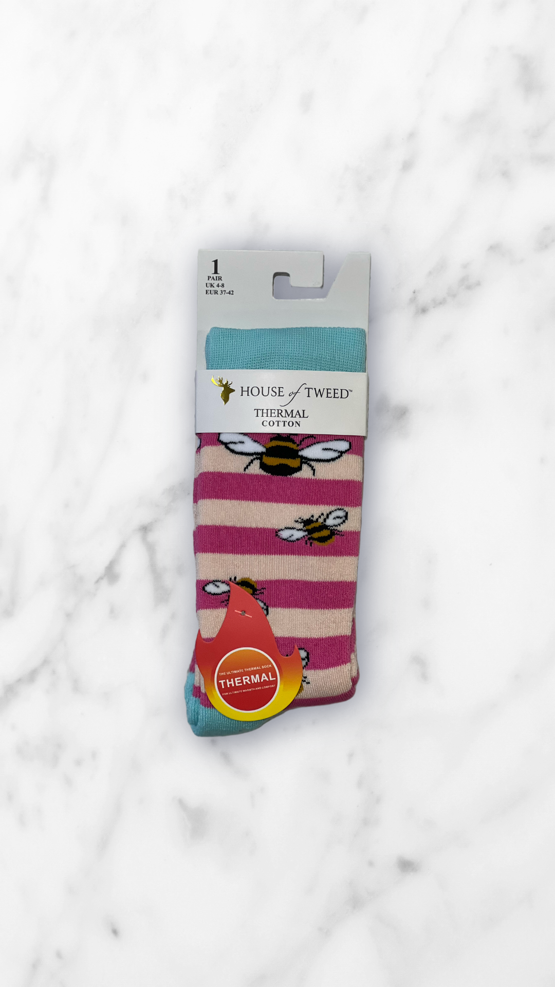 House of Tweed Ladies Thermal Cotton Socks UK 4-8