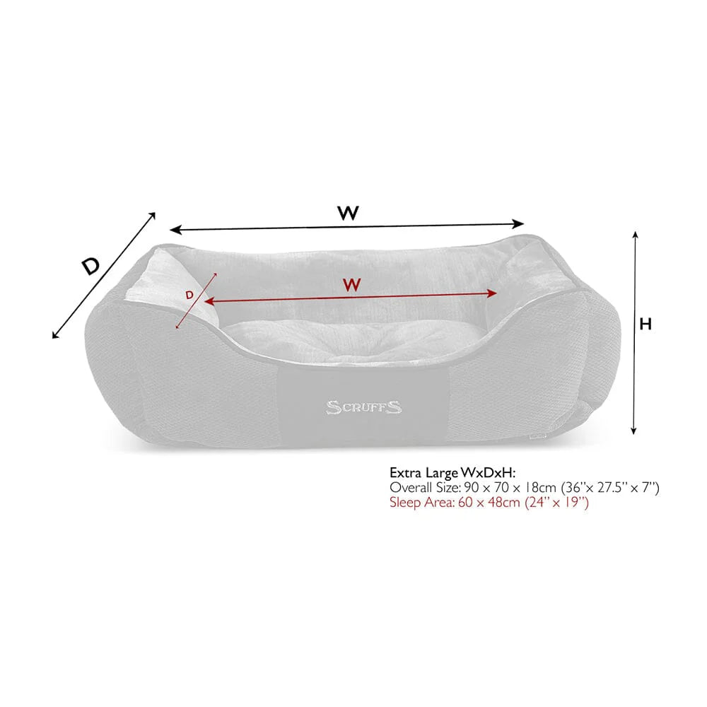 Luxury Chester Box Dog Bed by Scruffs - Graphite Grey Or Chocolate Brown