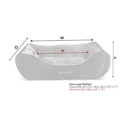 Luxury Chester Box Dog Bed by Scruffs - Graphite Grey Or Chocolate Brown